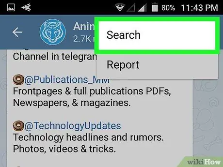 Андройд дээр Telegram дээр суваг хайх 4 -р алхам