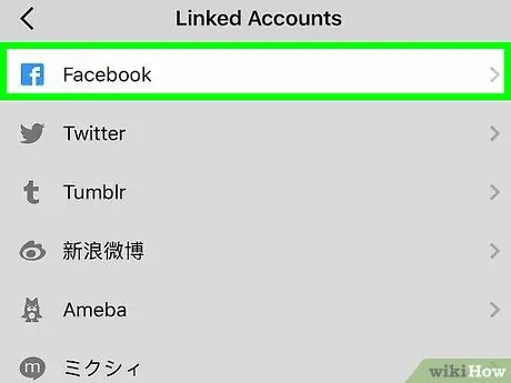 Unganisha Instagram na Facebook Hatua ya 5