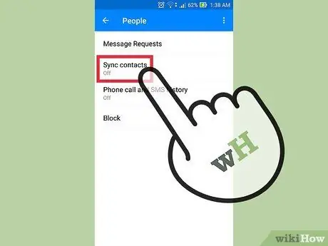 Sinchronizuokite kontaktus su „Facebook Messenger“2 veiksmas