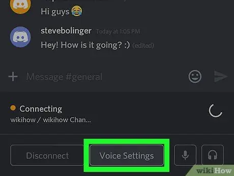 Chat vocal dans un canal Discord sur Android Étape 6