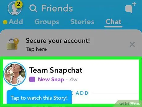 Voir les histoires de Snapchat Étape 3