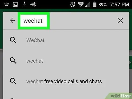 Instalirajte WeChat na Android korak 2