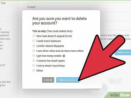 Cancel Your MySpace Account Step 13