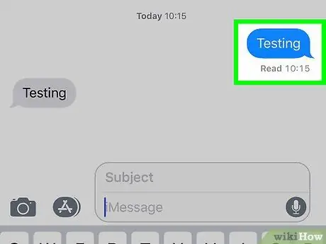 Vaadake, kas keegi loeb teie teksti iPhone'is või iPadis. Samm 7