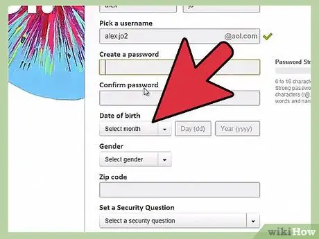 შექმენით AOL ანგარიში ნაბიჯი 5