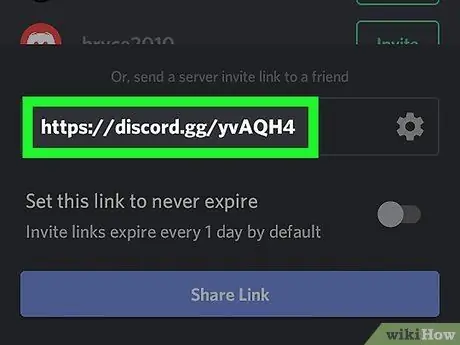 Convidar persones a un servidor Discord a Android Pas 9