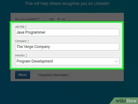 LinkedIn hesabı yaradın Adım 9