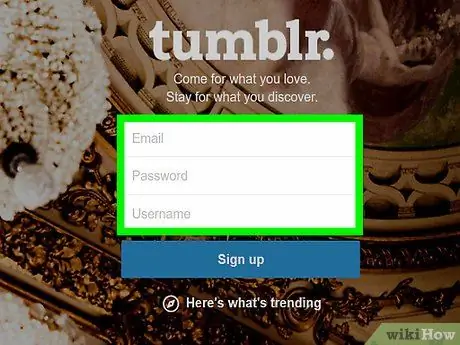 Utiliser Tumblr Étape 3