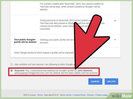 Eliminar una cuenta de Google+ Paso 4