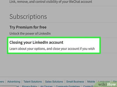 Elimina un account LinkedIn Passaggio 4