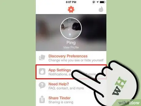 Hủy kích hoạt tài khoản Tinder bằng thiết bị iOS Bước 3