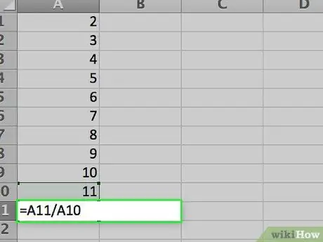 คำนวณค่าเฉลี่ยใน Excel ขั้นตอนที่ 3