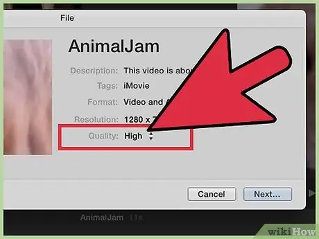 قم بتصدير فيديو iMovie بدقة HD الخطوة 10