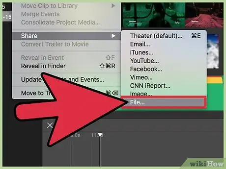 Export iMovie Video hauv HD Kauj Ruam 5