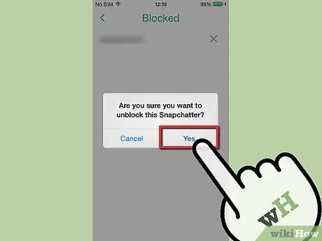 Blokiraj nekoga na 2. koraku Snapchat