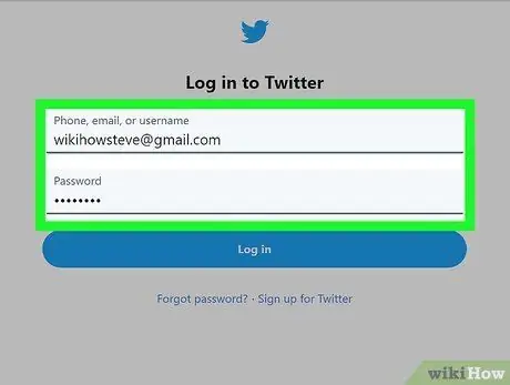 Login to Twitter Step 1