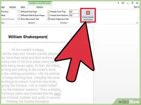 Voeg 'n aangepaste kop- of voettekst in Microsoft Word Stap 11 in