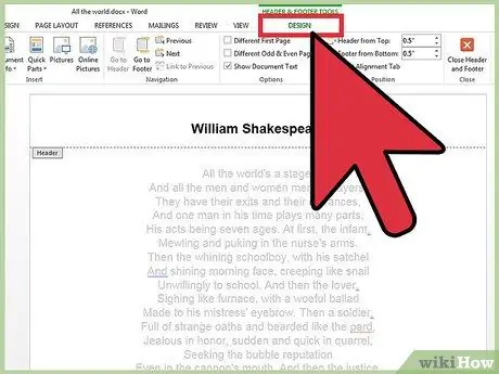 یک سرصفحه یا پاورقی سفارشی در Microsoft Word مرحله 9 وارد کنید