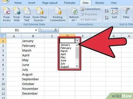 Afegiu un quadre desplegable a Excel 2007 Pas 11