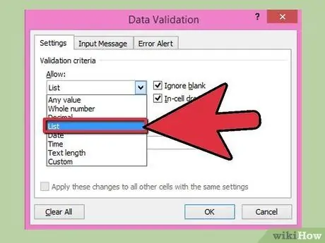 Add a Drop Down Box in Excel 2007 Step 6