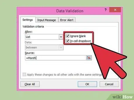 Add a Drop Down Box in Excel 2007 Step 8