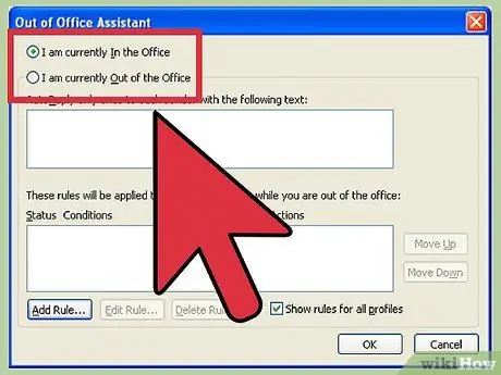 Slå Out of Office Assistant til eller fra i Microsoft Outlook Trin 11