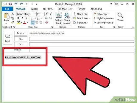 Microsoft Outlook Adım 12'de İşyeri Dışında Yardımcısı'nı Açın veya Kapatın