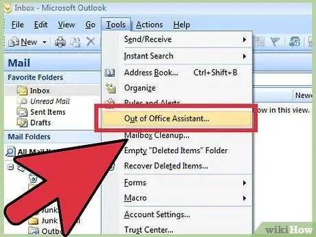 Microsoft Outlook Adım 5'te İşyeri Dışında Yardımcısı'nı Açın veya Kapatın