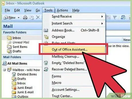 Krok 8: Zapněte nebo vypněte Asistenta mimo kancelář v aplikaci Microsoft Outlook