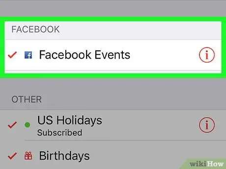 Facebook Hadisələrini iCal Addım 18 ilə sinxronlaşdırın