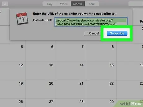 ซิงค์กิจกรรม Facebook กับ iCal ขั้นตอนที่ 5