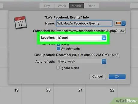 Synkroniser Facebook -begivenheder med iCal Trin 7