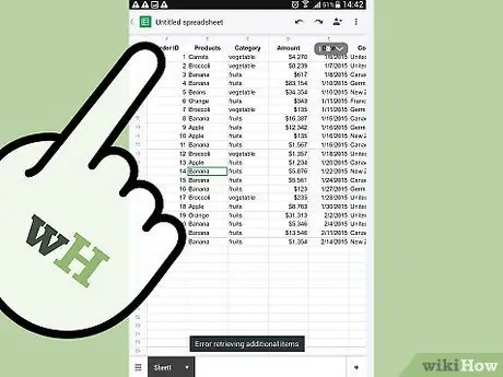 Cari Di dalam Spreadsheet Dokumen Google Langkah 9