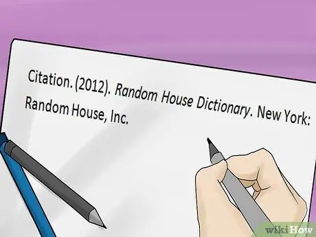 Cite Dictionary Step 18