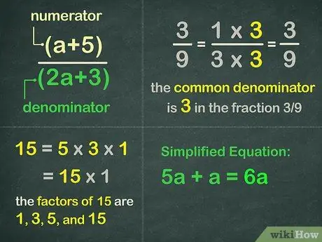 Permudahkan Pecahan Algebra Langkah 1