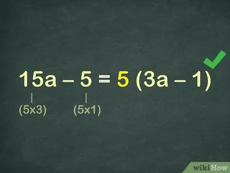 Zjednodušte algebraické zlomky Krok 3