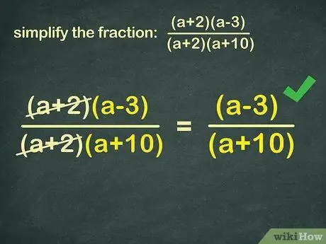 Semplifica le frazioni algebriche Passaggio 4