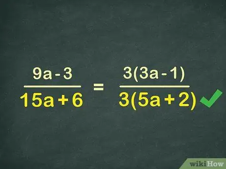 Zjednodušte algebraické zlomky Krok 6