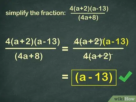 Simplificați fracțiile algebrice Pasul 9