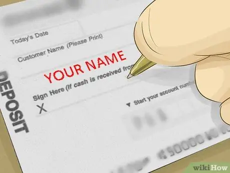 Fill Out a Deposit Slip Step 8