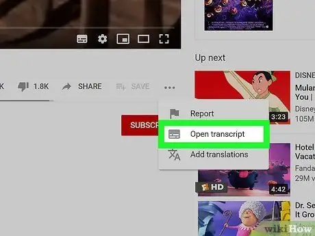 Descargar subtítulos de video de YouTube Paso 9