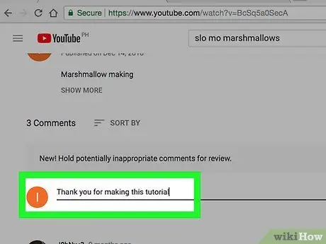 Leave Comments on YouTube Step 16