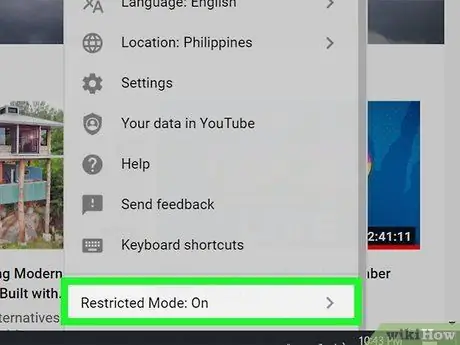 Slå av YouTube Restricted Mode Trinn 3