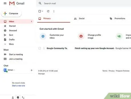 Etapa 5 para criar uma conta de e-mail