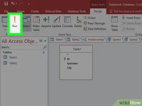 Použite Microsoft Access, krok 25