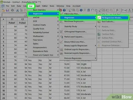 Naudokite „Minitab“18 veiksmą