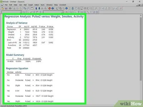 Utiliser Minitab Étape 22