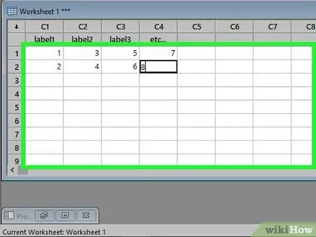 Utilice Minitab Paso 3