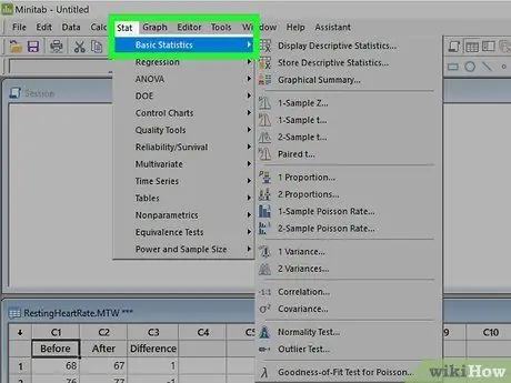 Используйте Minitab Step 5