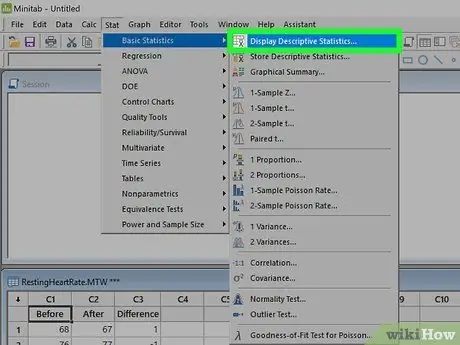 Use a Etapa 6 do Minitab